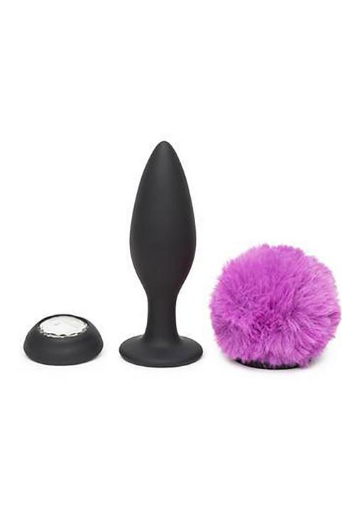 Image du produit Happy Rabbit Bouchon vibreur rechargeable grand modèle noir/violet