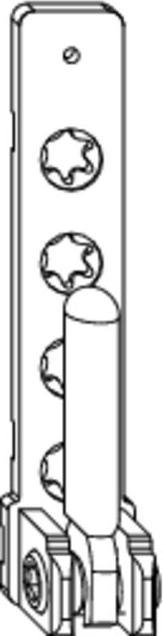 Maco Palier d'angle PVC, avec pivot de position 3 mm, 100 kg, argent (52483)