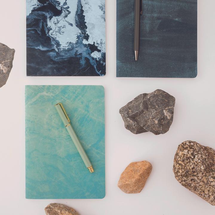 Actual product image Miquelrius Stone green notebook (A5, Plain, Hardcover)