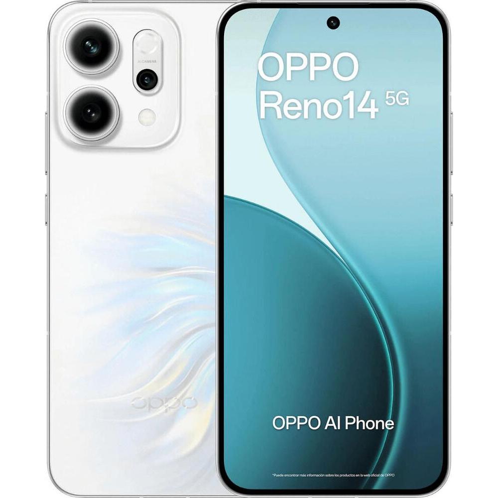 OPPO RENO 14 5G DS 12+512 TIM WHITE (512 GB, White, 6.59", Dual SIM, 5G), Smartphone, Weiss
