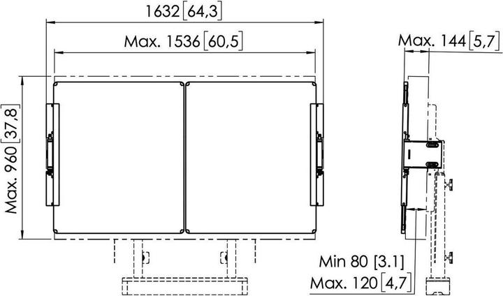 Image du produit Vogels RISE A216 WHITEBOARD SET 65IN