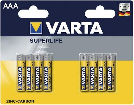 Produktbild Varta SUPERLIFE AAA Einweg-Mini-Stiftbatterie Zink-Kohle (8 Stk., AAA)