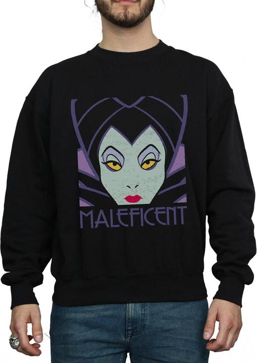 Actual product image Disney Mens Maleficent Cropped Head Sweatshirt (L)