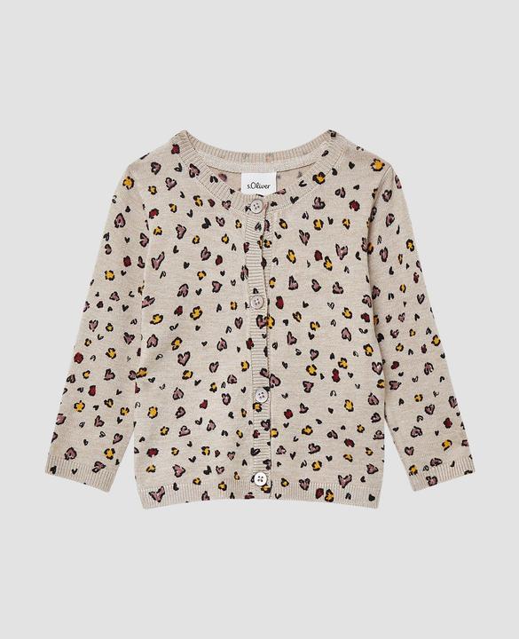 Produktbild s.Oliver Strickjacke Strickcardigan aus Viskosemix mit All-over-Print (68)