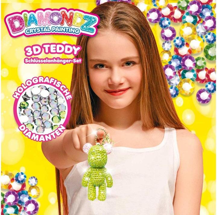 Actual product image Craze DIAMONDZ teddy bear key ring