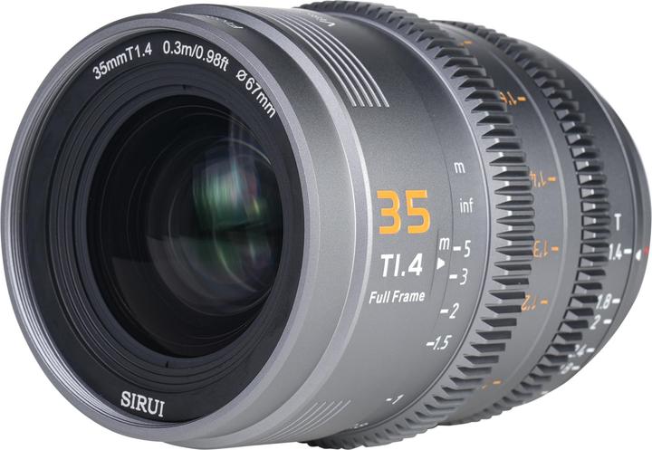 Produktbild Sirui VP-1-35G VISION PRIME T1.4 Vollformat Cine Lens 35mm grau (L-Mount, Vollformat)