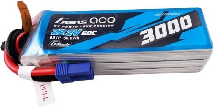 Immagine prodotto Gens Ace G-Tech 3000mAh 22.2V 60C 6S1P Batteria Lipo con connettore EC5 (22.20 V, 3000 mAh)