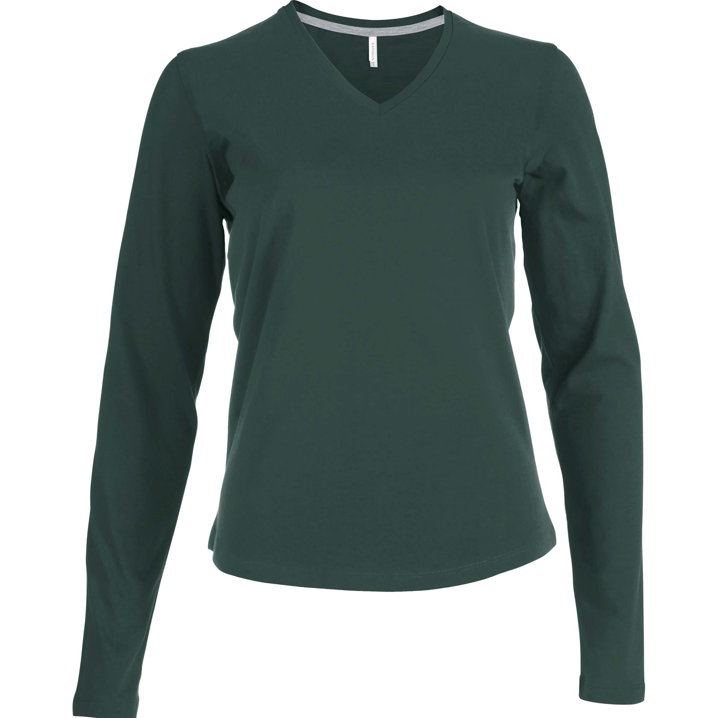 Kariban, Damen, Shirt, Col V, Grün, (S)