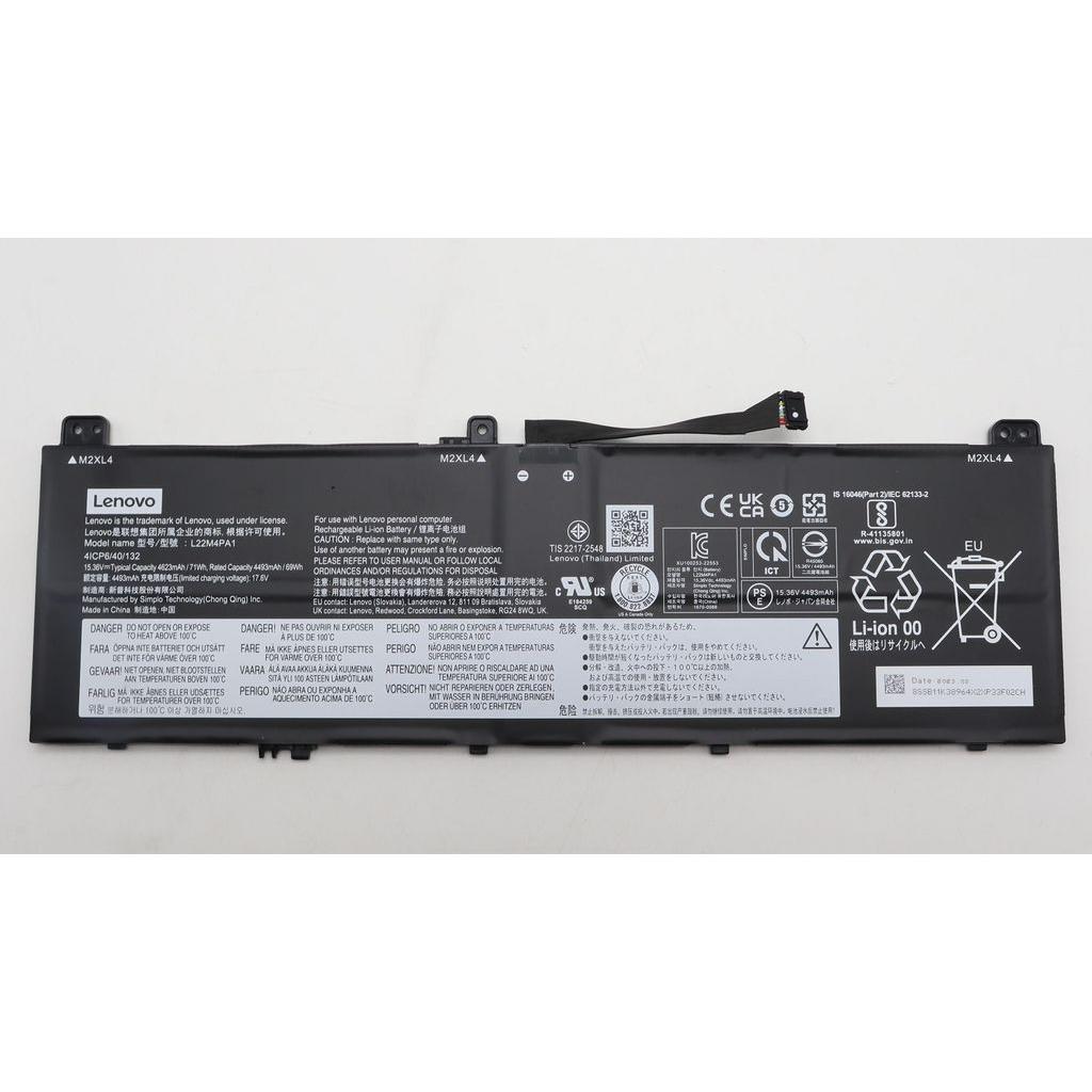 Lenovo Battery 4cell, 71Wh, 15.36V, L22M4PA1 SP/A (4 Zellen), Notebook Akku