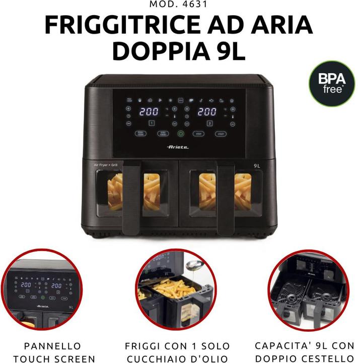 Produktbild Ariete Doppel-Luftfritteuse