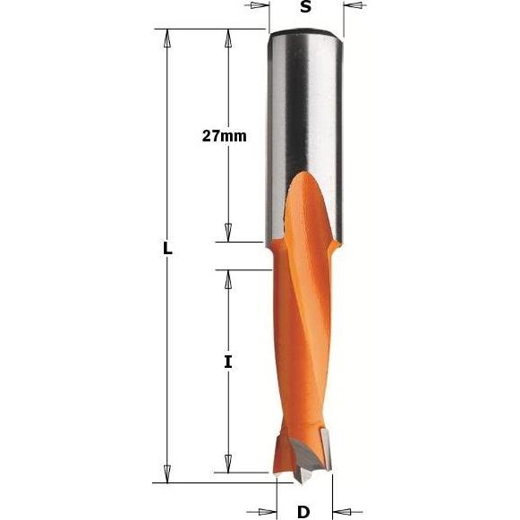 CMT, Punta da trapano, 310.150.12 Dübelbohrer 15mm, Schaft 10x27 links (15 millimetri)