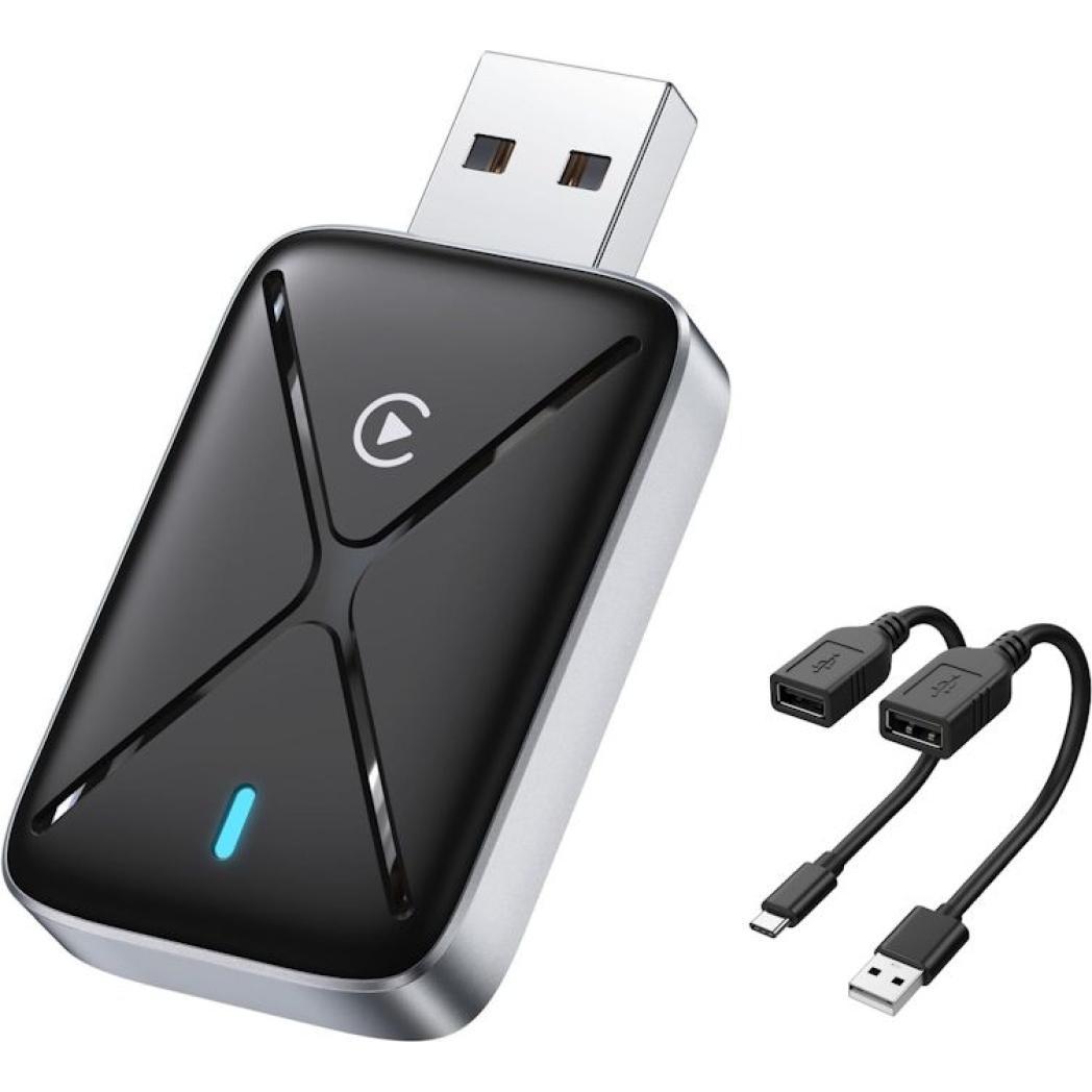 PowerGuard Wireless CarPlay Connectivity für iPhone, Adattatore per auto, Nero