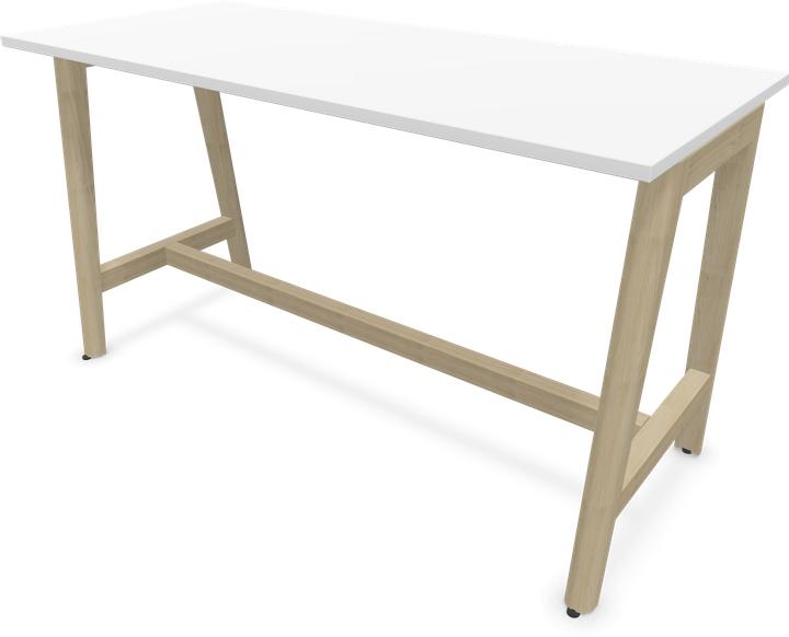 Ash natural light grey stained, White