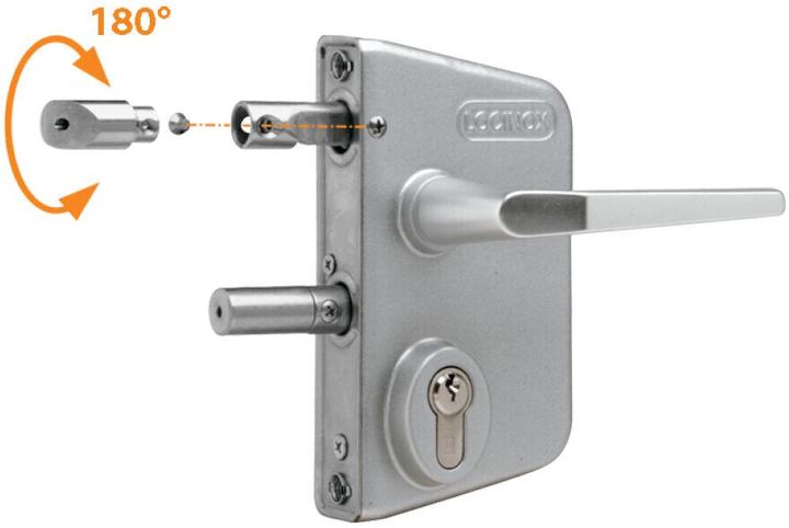 Image du produit Locinox Serrure de portail de jardin per tubes ronds et rectangulaire (1 pcs)