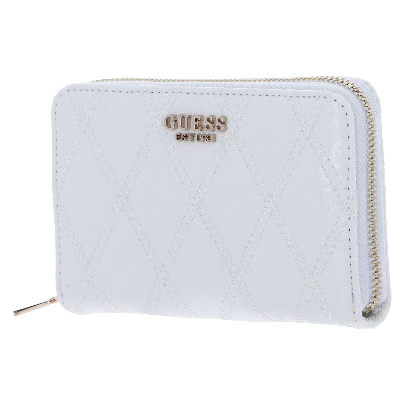 Guess, Damen, Portemonnaie, Adi Slg Zip Around Wallet, Weiss