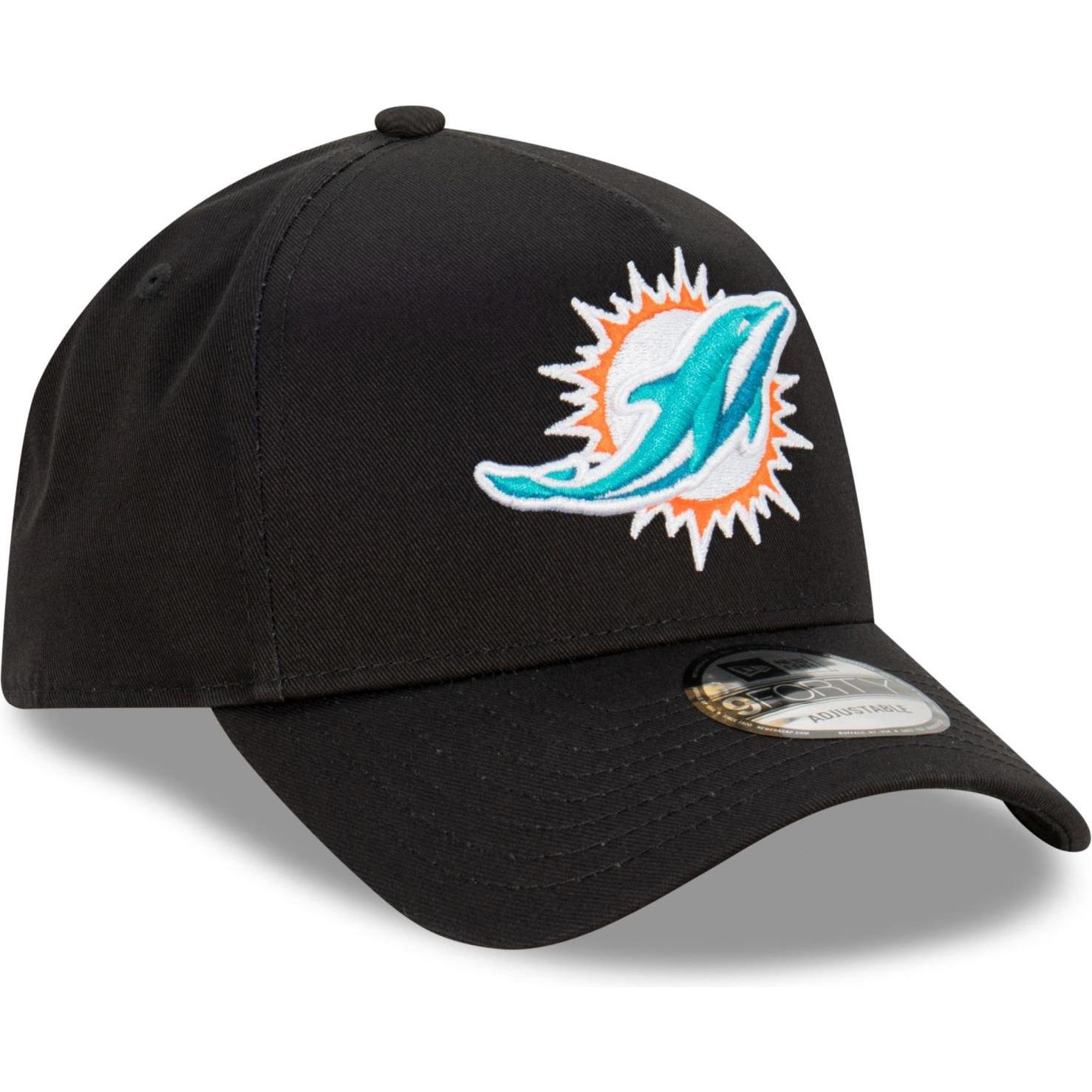 New Era, Herren, Cap, 9Forty A-Frame Cap - NFL Miami Dolphins schwarz, Schwarz, (One Size)
