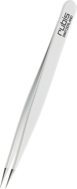 Actual product image Rubis Tweezers pointed, white, Inox