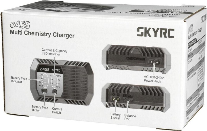 Immagine prodotto SkyRC e455 AC NiMH 6-8 / LiPo 2-4S, 50W