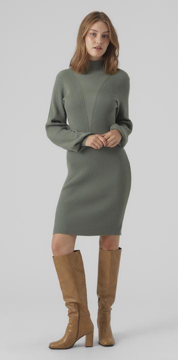 Actual product image Vero Moda VMRAINA LS HIGHNECK ABOVE KNEE DRESS GA Knitted Dress (M)