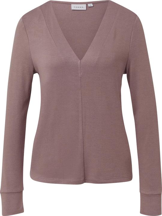 Comma T-Shirt Langarmshirt aus Viskosemix