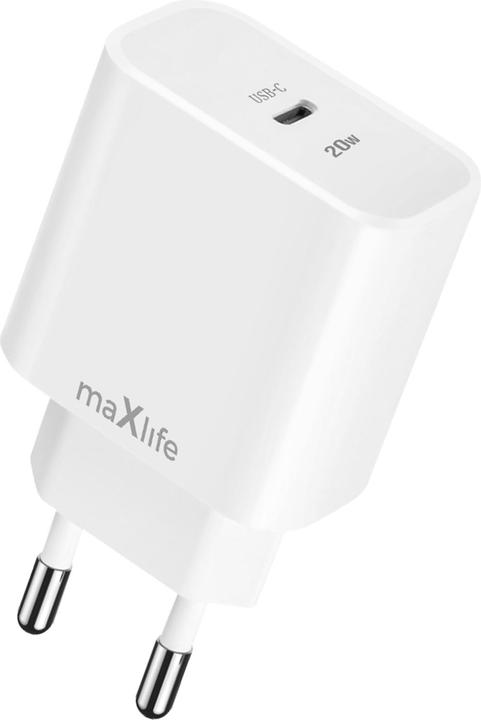 Produktbild Maxlife MXTC-10-20C PD QC Ladegerät 1x USB-C 20W weiss (20 W, 1 Port)