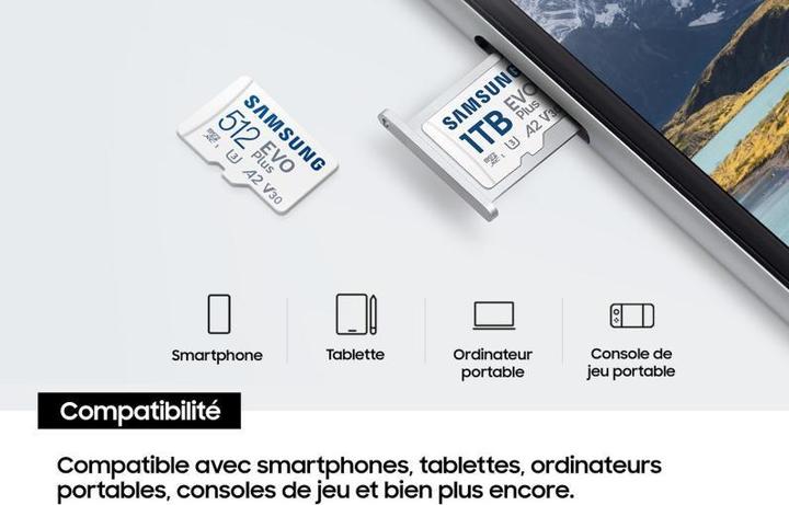 Produktbild Samsung EVO Plus (512 GB, microSDXC, U3, UHS-I)