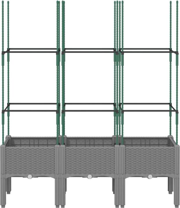 Image du produit vidaXL Bac à plantes avec treillis PP