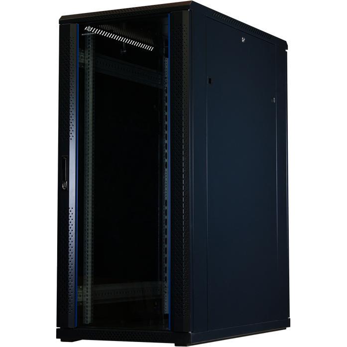 Rockstable 19" 27 HE 600x1000x1400mm (19 Zoll Rack), Serverschrank, Schwarz