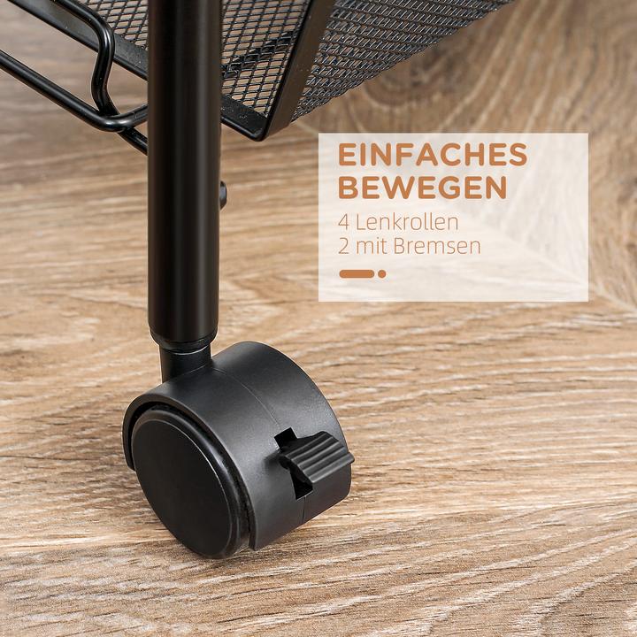 Produktbild Homcom Servierwagen Stahl Schwarz