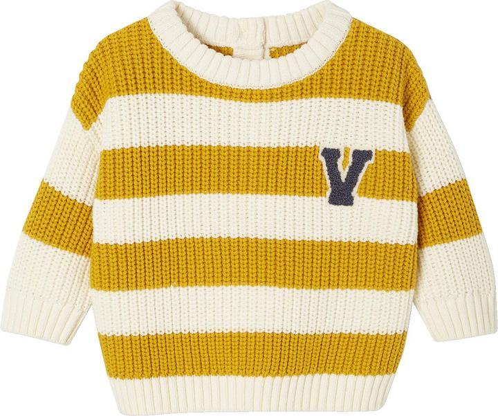 Produktbild Vertbaudet Baby Streifenpullover mit Frottee-Buchstabe (98)