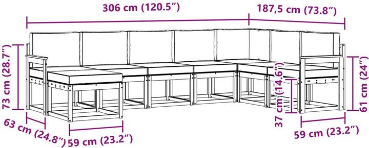 Produktbild vidaXL Outdoor-Sofa