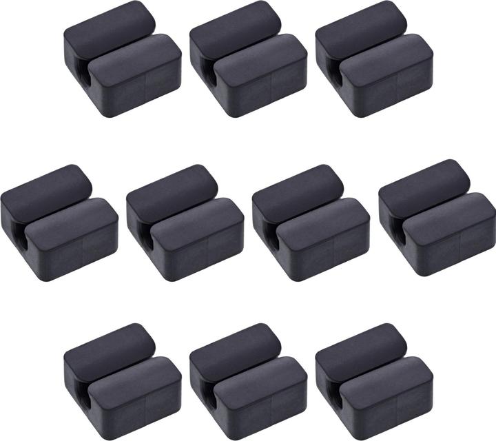 Immagine prodotto InLine 10er Pack ® Kabelclip, 1-fach, selbstklebend, schwarz