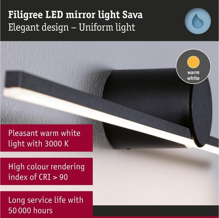 Actual product image Paulmann Spiegelleuchte Sava (300 lm)