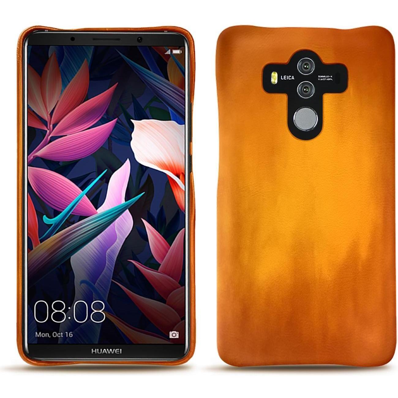 Noreve Lederschutzhülle (Huawei Mate 10 Pro), Smartphone Hülle, Orange