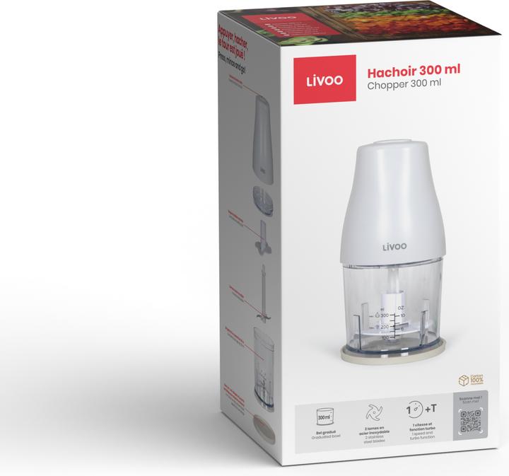 Image du produit Livoo Hachoir 300 ml (300 ml, 400 W)
