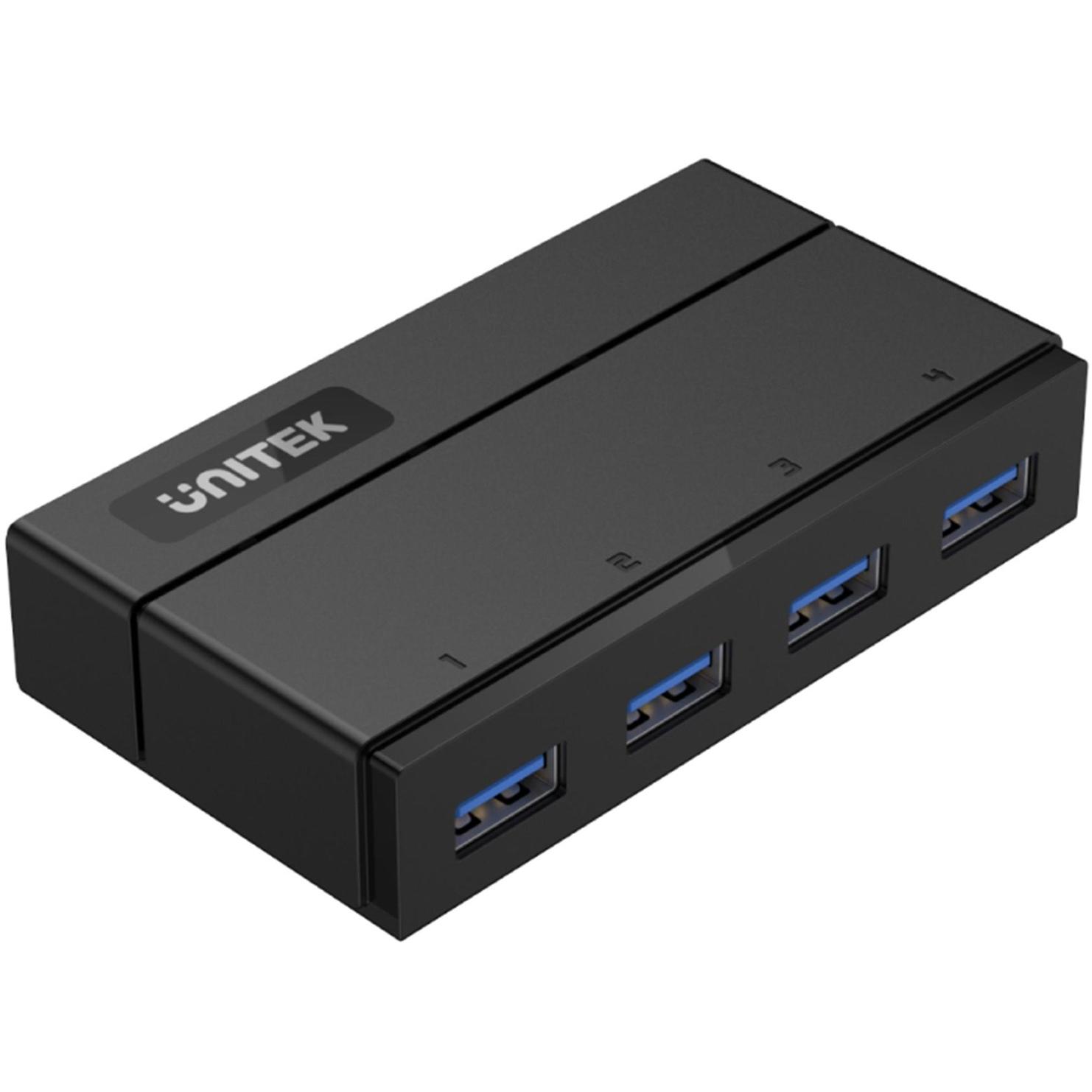 Thumbnail - Unitek Y-HB03001 interface hub USB 3.2 Gen 1 (3.1 Gen 1) Type-B Black (USB-C, 4 Ports), Dockingstation + USB Hub, Schwar...