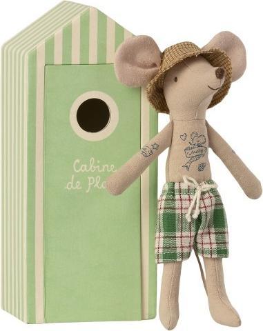 Actual product image Maileg Beach Mouse, Daddy in Cabin de Plage