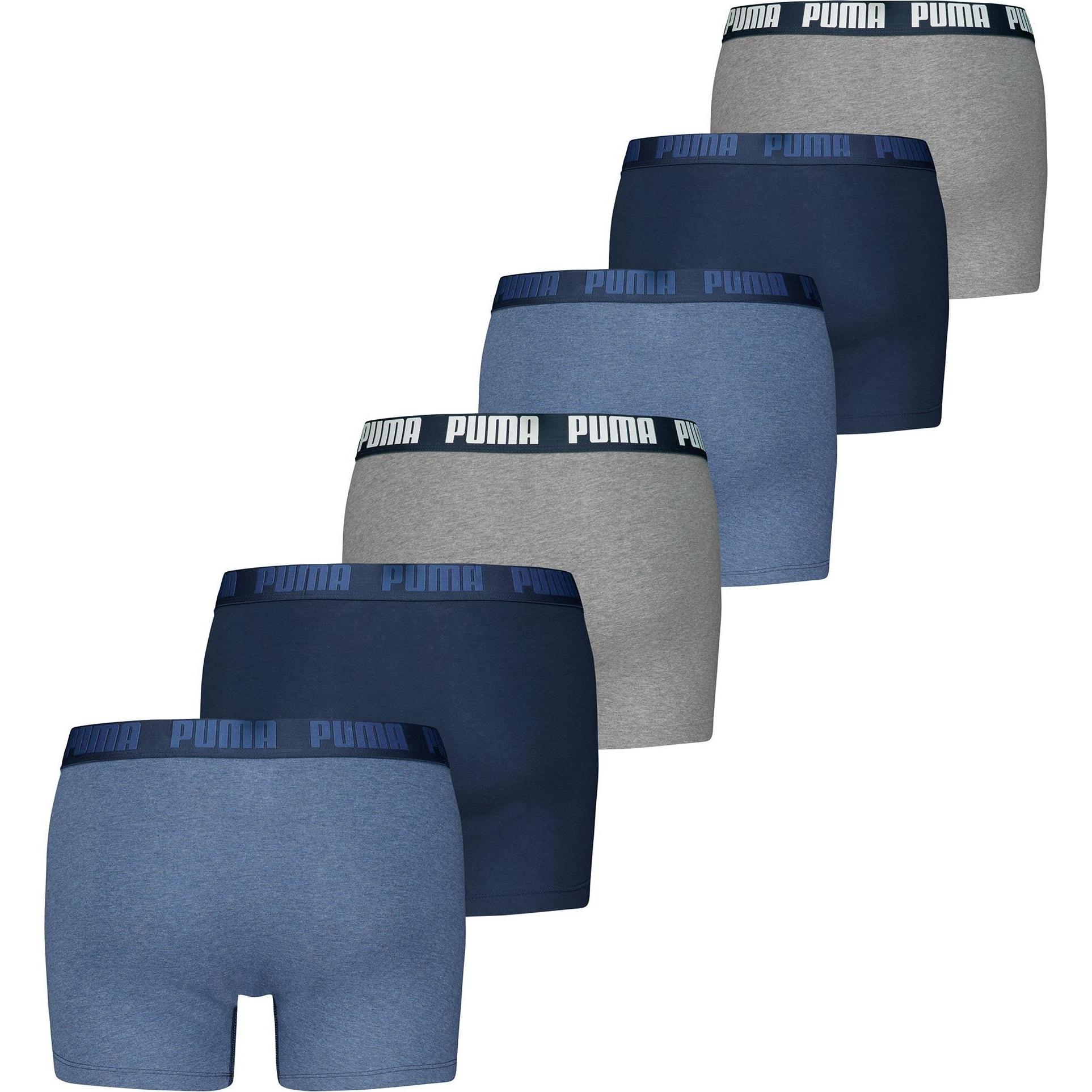 Thumbnail - Puma, Herren, Unterhosen, Everyday Boxer, Blau, (M, 6er Pack)