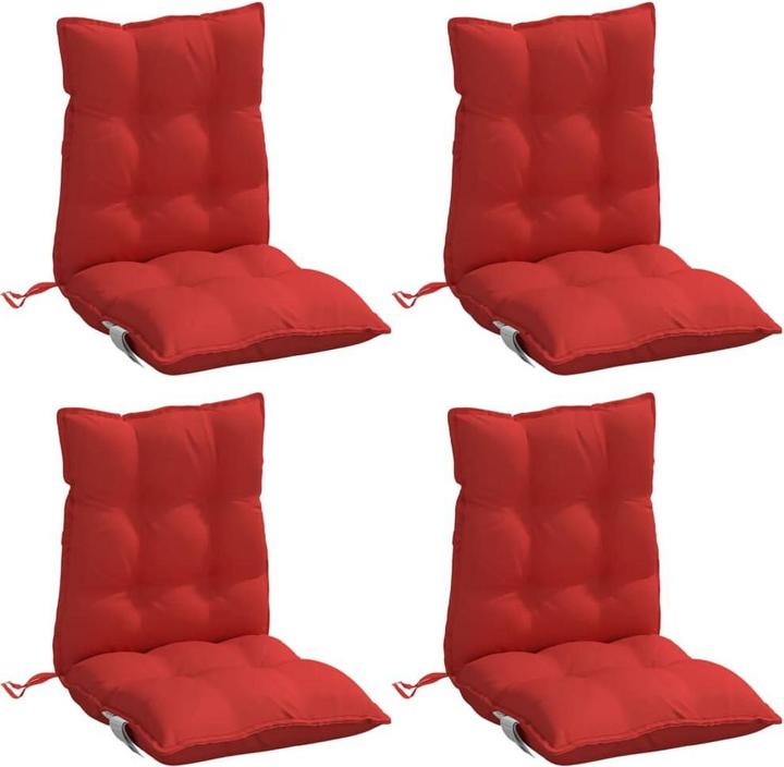 Actual product image vidaXL Low backrest cushions 4 pcs. Oxford fabric (100 x 50 x 7 cm)