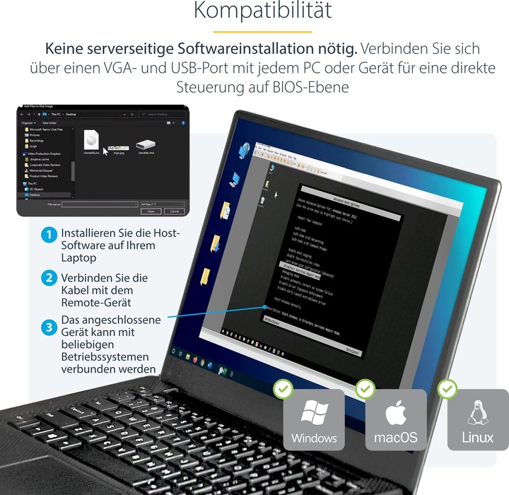 Produktbild StarTech Kvm To USB Laptop Crash Cart