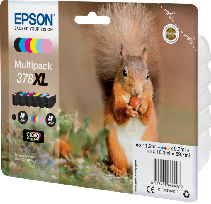 Produktbild Epson 378XL Claria Photo HD Multipack (M, BK, C, LC, LM, Y)