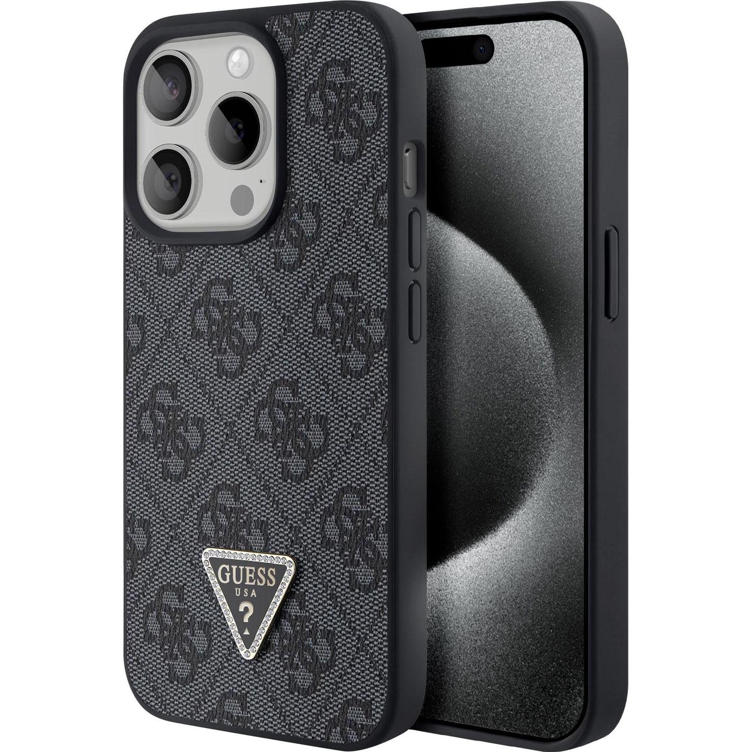Guess Hard Case (Apple iPhone 15 Pro), Smartphone Hülle, Schwarz