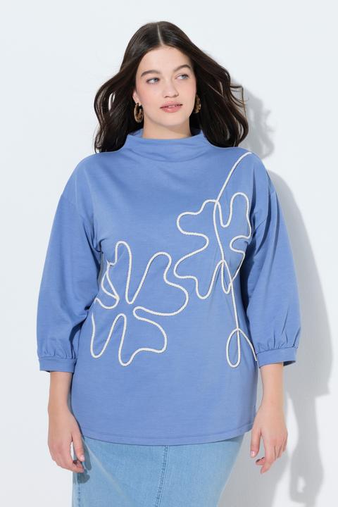 Produktbild Ulla Popken Sweatshirt, Kordel, Stehkragen, 3/4-Arm (58, 60)