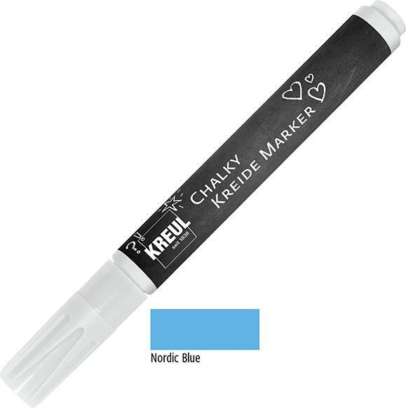 Image du produit Kreul Marqueur craie Chalky, Medium, Nordic Blue (bleu nordique, 4 mm, 1 x)