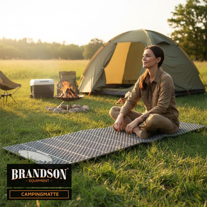 Actual product image Brandson Isomatte faltbar, outdoor, ultraleicht, Akkordeon-Falttechnik, rutschhemmende Noppen, 180x60x2 cm