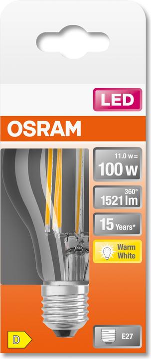 Produktbild Osram Led Retrofit Classic A (E27, 10 W, 1521 lm, 1 x, D)