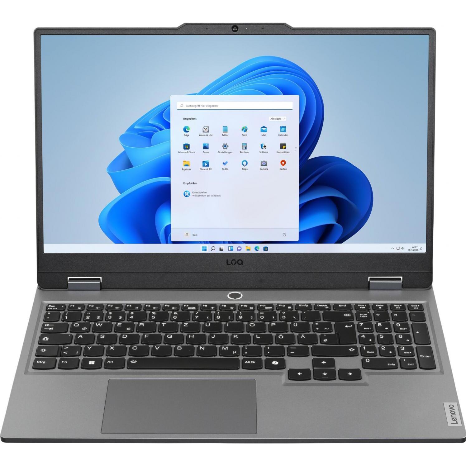 Lenovo LOQ 15IAX9 (15.60", Intel Core i5-12450HX, 12 GB, 512 GB, DE), Notebook, Grau