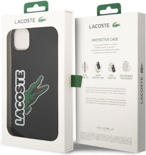 Image du produit Lacoste LCHCP14MSHK iPhone 14 Plus 6,7" czarny/black étui rigide Silicone Head Crocodile (Apple iPhone 14 Plus)