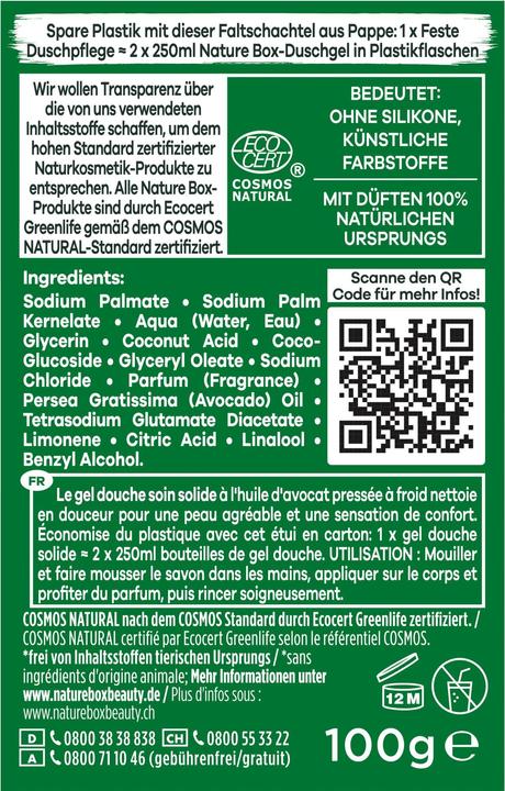 Image du produit Nature Box Douceur Solide Soin Douche