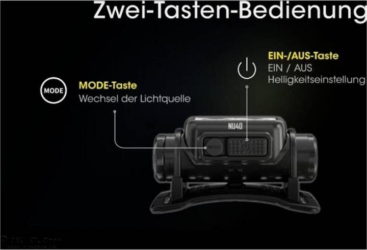 Actual product image Nitecore NU40 - 1000 lumen (1000 lm)